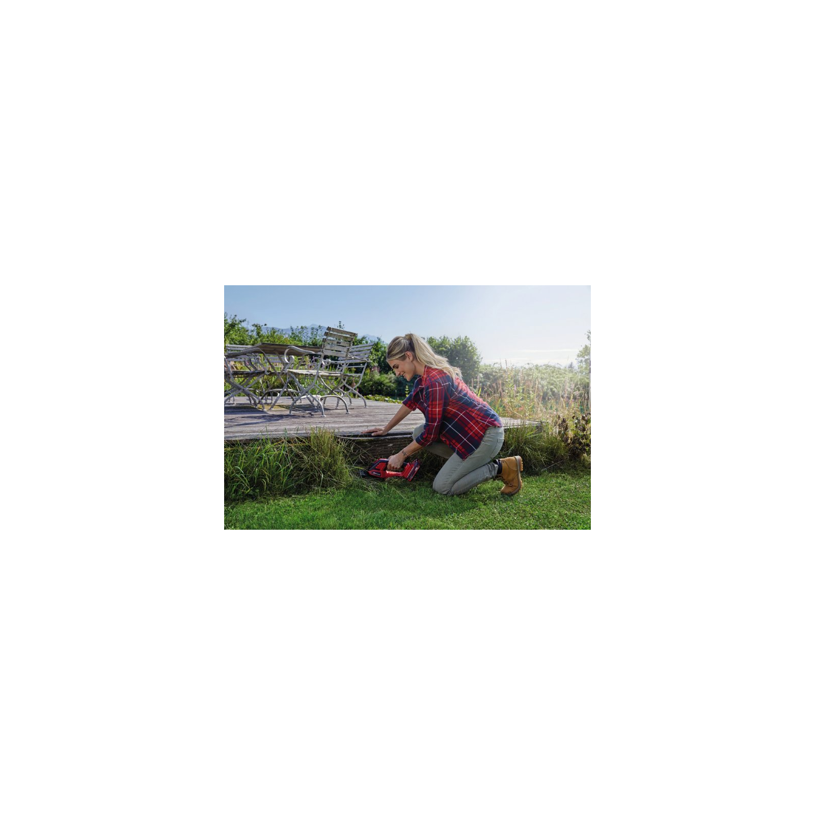Кусторез Einhell для травы GE-CG 18/100 Li-Solo, 18В PXC, 10см (без АКБ и ЗУ) (3410313) изображение 3