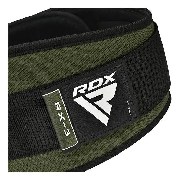Атлетический пояс RDX RX3 EVA Curve неопреновий Army Green S (WBE-RX3AG-S) изображение 5