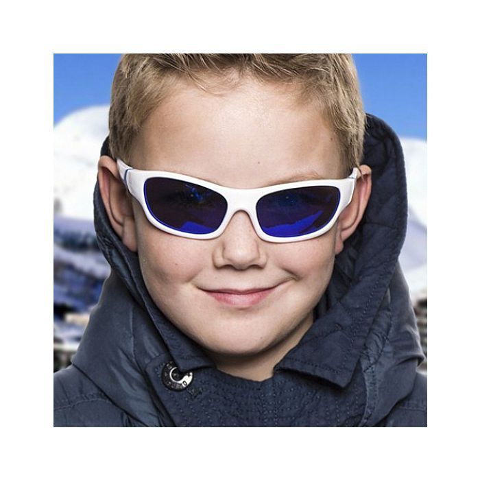 Детские солнцезащитные очки Koolsun Sport бирюзово-белый 6-12 лет (KS-SPBLSH006) изображение 4