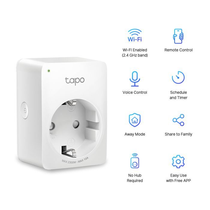 Розумна розетка TP-Link TAPO P100 (TAPO-P100) зображення 3