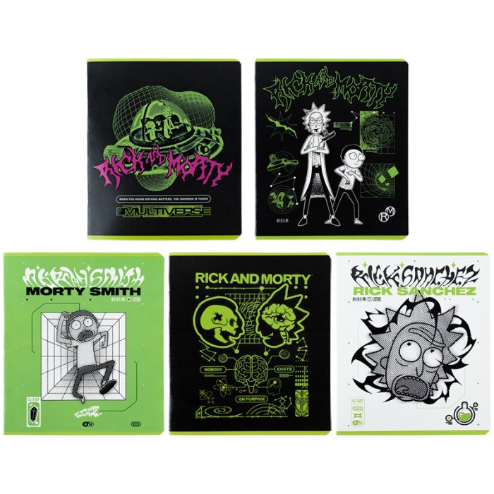 Зошит Kite Rick and Morty 48 аркушів, клітинка (RM24-259)
