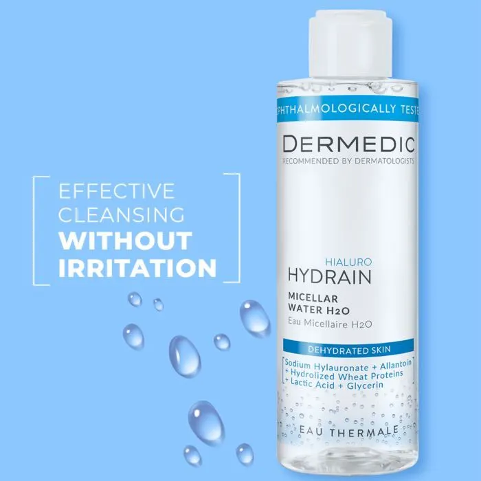 Мицеллярная вода Dermedic Hydrain 3 Hialuro H2O 500 мл (5901643174569) изображение 3