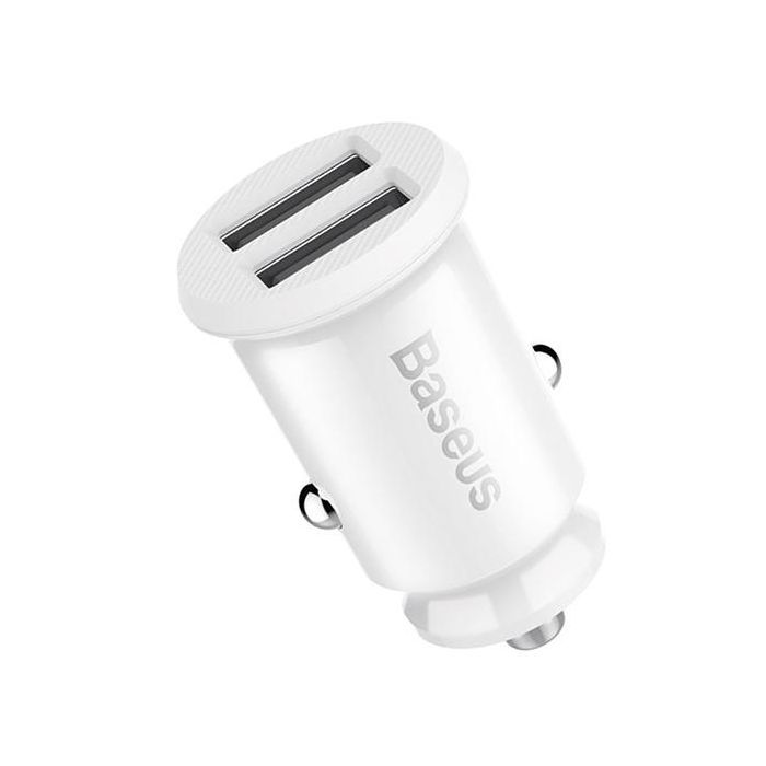 Зарядний пристрій Baseus Grain Metal 3.1A/2USB White (CCALL-ML02) зображення 4
