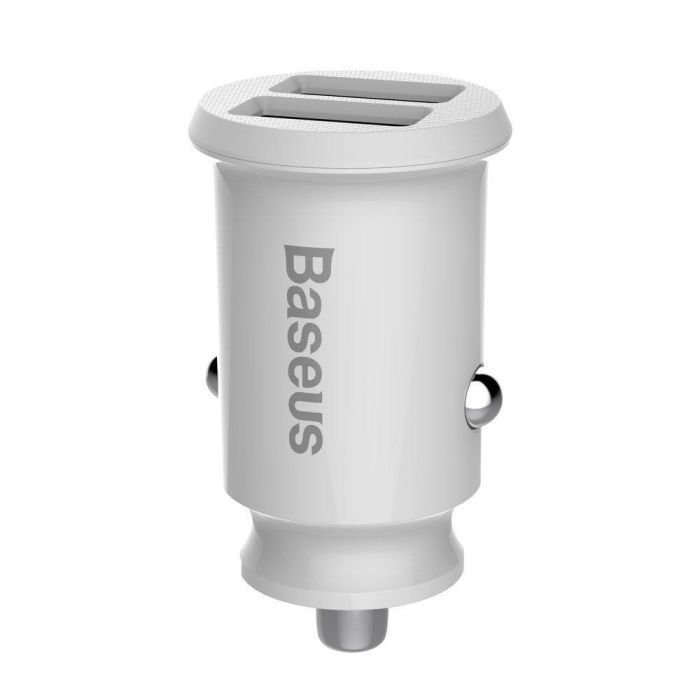 Зарядний пристрій Baseus Grain Metal 3.1A/2USB White (CCALL-ML02) зображення 5