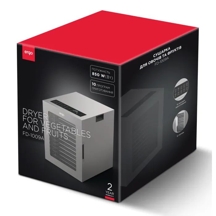 Сушка для овочів та фруктів Ergo FD-1009A зображення 7