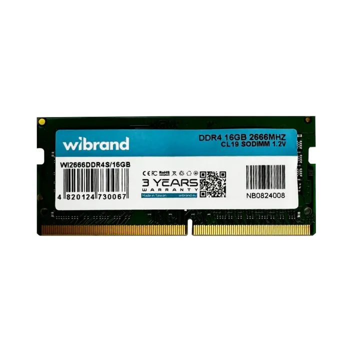 Модуль памяти для ноутбука SoDIMM DDR4 16GB 2666 MHz Wibrand (WI2666DDR4S/16GB)