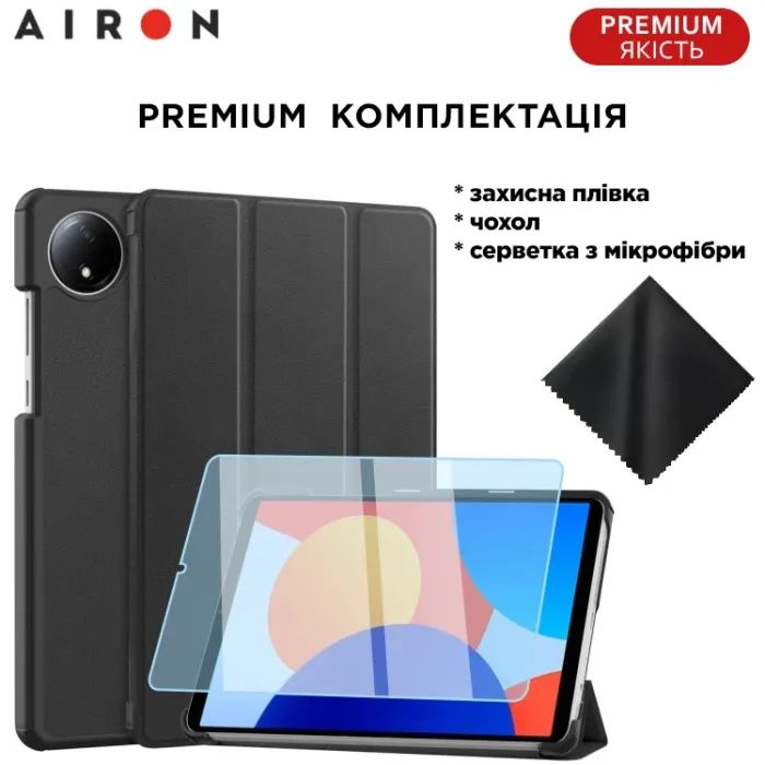 Чехол для планшета AirOn Premium Xiaomi Redmi Pad SE 8.7" 2024 + film Black (4822356758486) изображение 7
