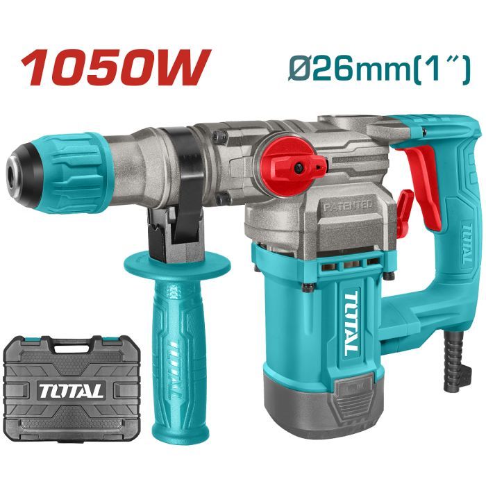 Перфоратор Total TH110266 SDS-Plus, 1050Вт, 0-1100об/мин, 4.5Дж, 0-3800 уд/мин (TH110266) изображение 4