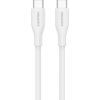 Дата кабель USB-C to USB-C 1.0m CC60SC10 60W Silicon White Canyon (CNS-CC60SC10W) изображение 2