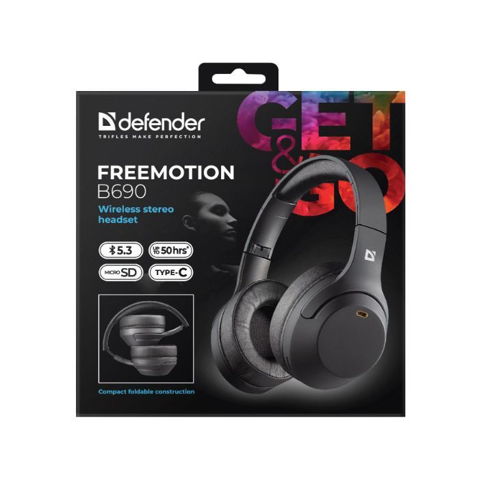 Наушники Defender FreeMotion B690 Bluetooth Black (63690) изображение 6