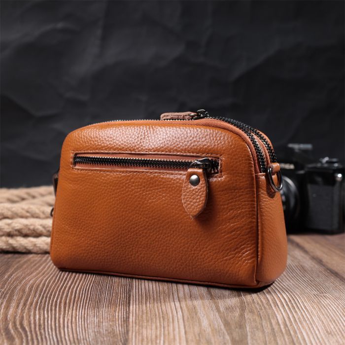 Сумка Vintage Женская из натуральной кожи Рыжая (22809) изображение 11