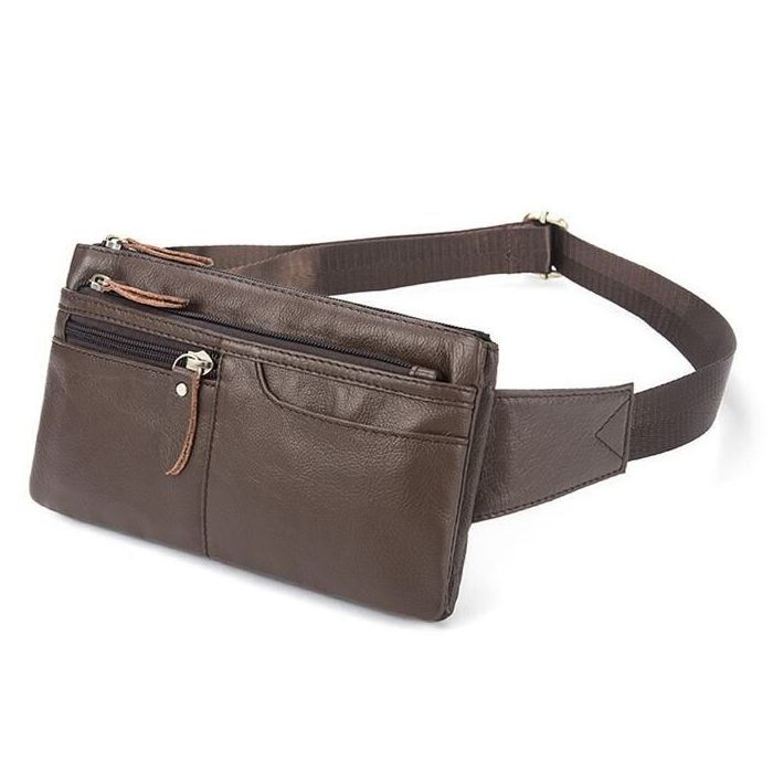Сумка Vintage На пояс Коричневая (14736) изображение 2