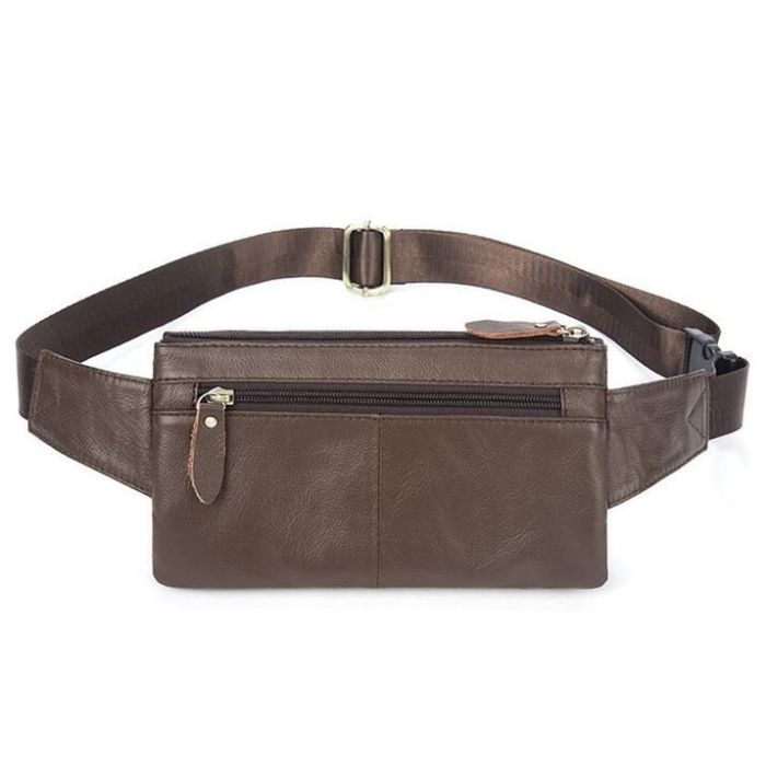 Сумка Vintage На пояс Коричневая (14736) изображение 5