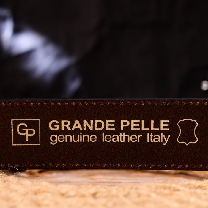 Ремень Grande Pelle Из натуральной кожи Коричневый (21460) изображение 9