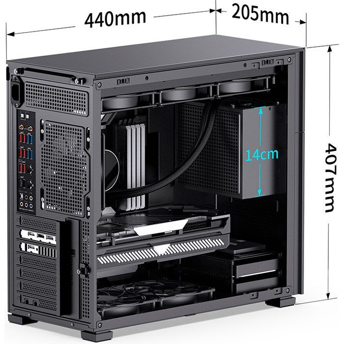 Корпус JONSBO D41 STD Black изображение 12