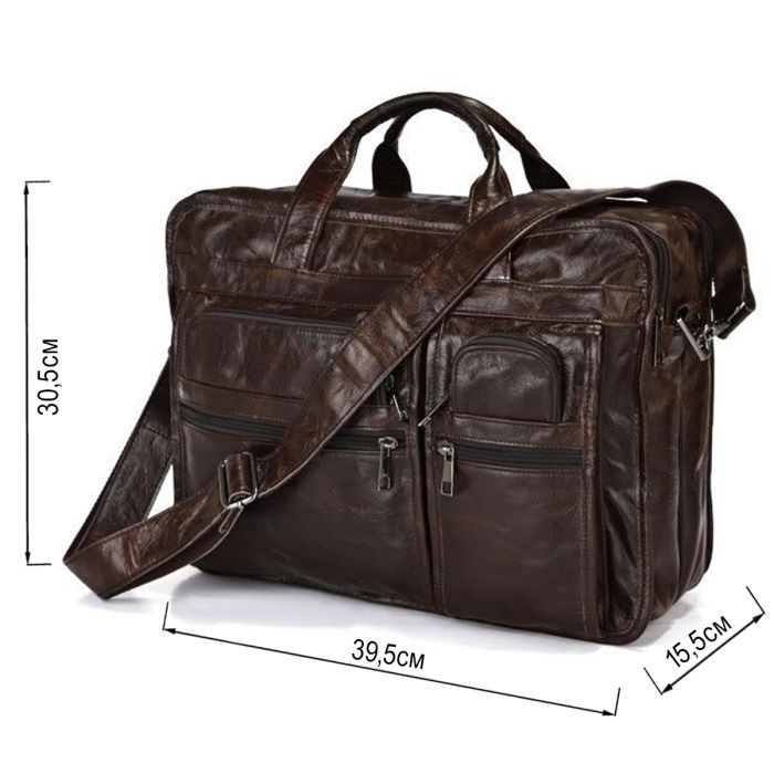 Сумка Vintage Коричневая (14056) изображение 3