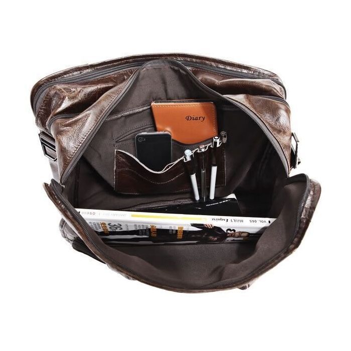 Сумка Vintage Коричневая (14056) изображение 8