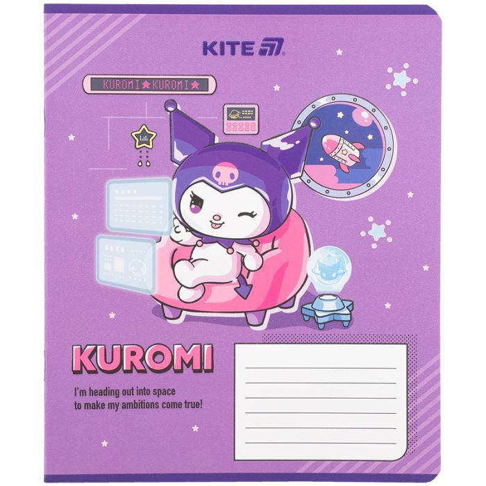 Зошит Kite Kuromi, 18 аркушів, клітинка (HK25-236-1) зображення 6