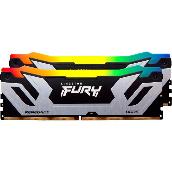 Модуль пам'яті для комп'ютера DDR5 48GB 8400 MHz Renegade RGB Silver XMP Kingston Fury (ex.HyperX) (KF584CU40RSAK2-48) зображення 2