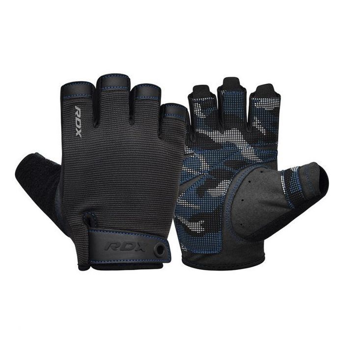 Перчатки для фитнеса RDX T2 Half Blue Plus M (WGA-T2HU-M+)