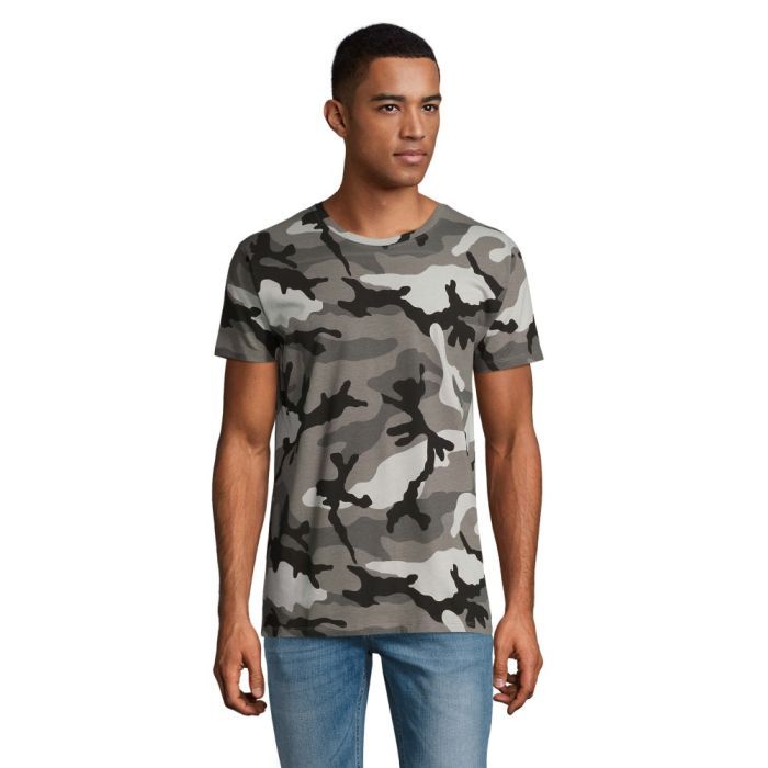 Футболка Sol's Camo men сірий камо M (01188521M)