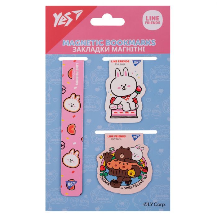 Закладки для книг Yes магнитные Line Friends 3 шт (708358) изображение 2