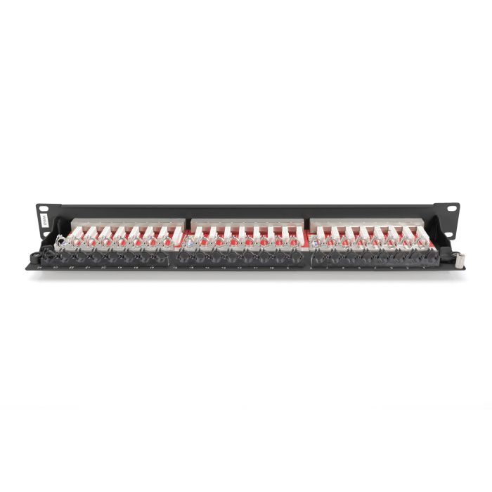 Патч-панель 19" 24xRJ-45 STP cat.6a, 1U, black Digitus (DN-91624S-EA-B) изображение 2