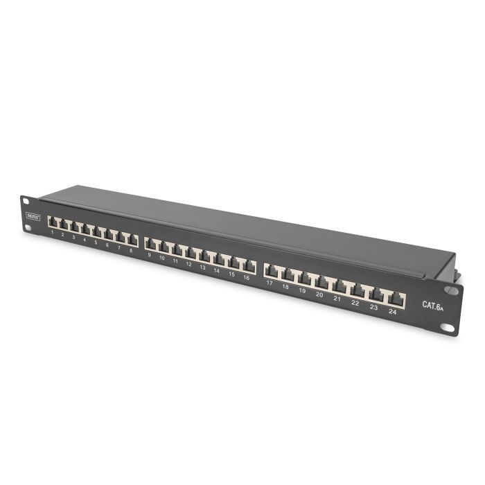 Патч-панель 19" 24xRJ-45 STP cat.6a, 1U, black Digitus (DN-91624S-EA-B) изображение 4