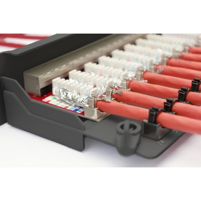 Патч-панель 19" 24xRJ-45 STP cat.6a, 1U, black Digitus (DN-91624S-EA-B) изображение 6