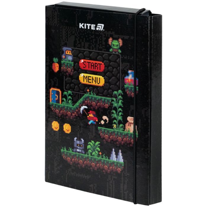 Папка для тетрадей Kite В5 на резинке Pixel Game (K25-210-2)