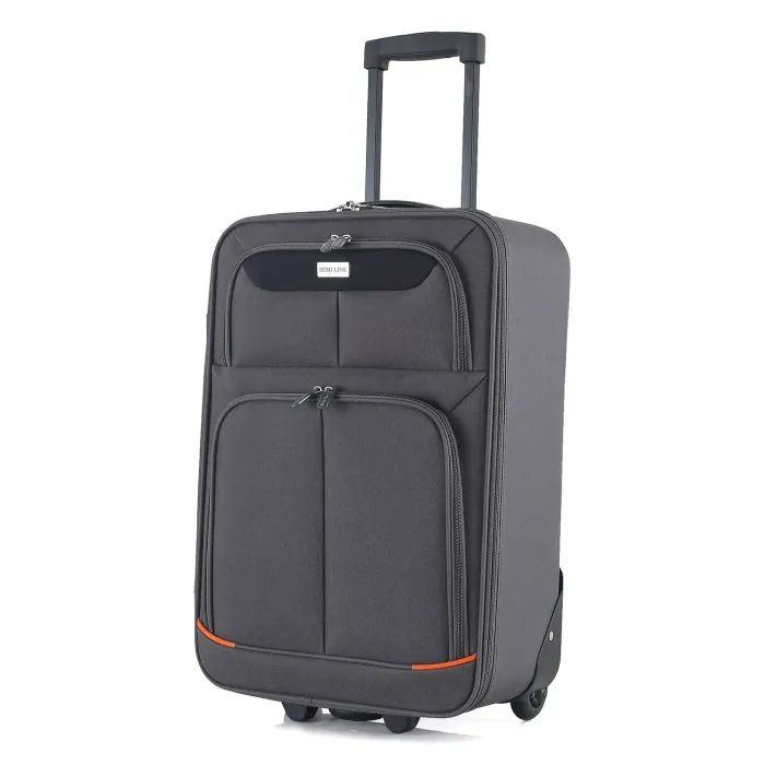 Чемодан Semi Line 20" S T5754-1 Grey/Orange Lines (DAS303342) изображение 2