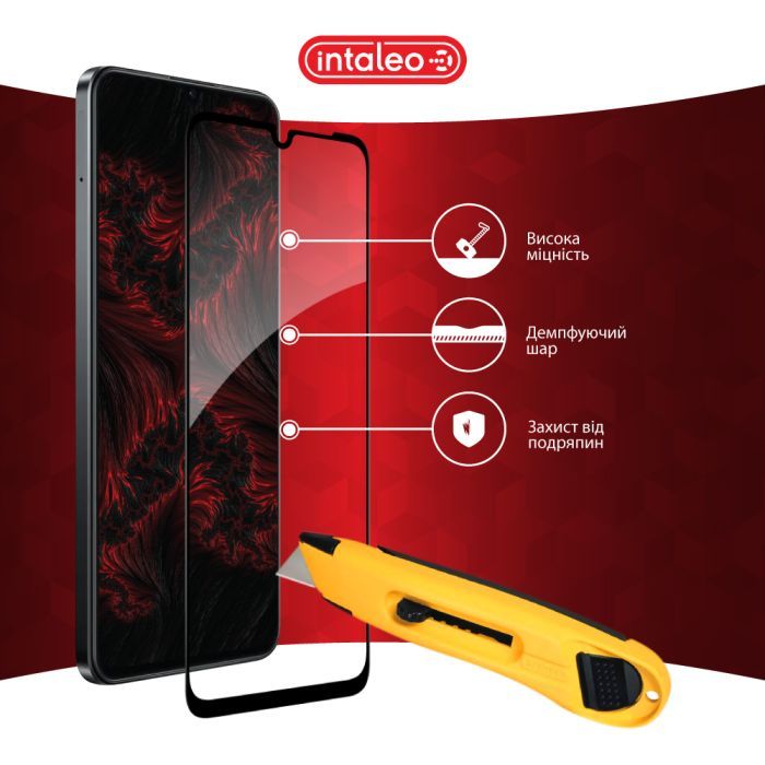 Стекло защитное Intaleo Full Glue Realme Note 60X Black (1283126609053) изображение 5