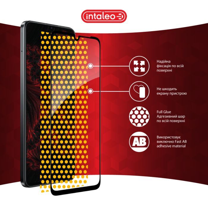 Стекло защитное Intaleo Full Glue Realme Note 60X Black (1283126609053) изображение 7