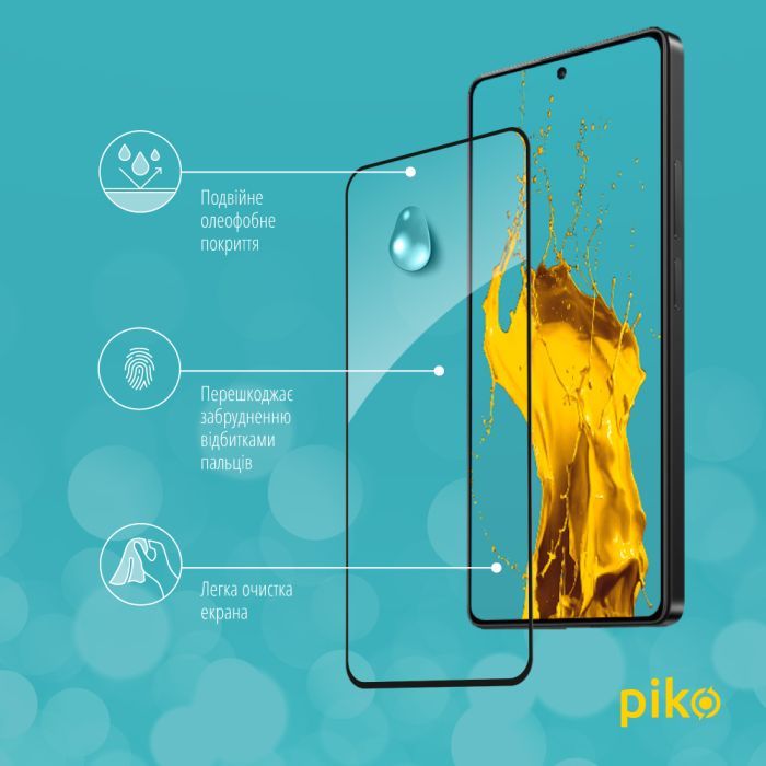 Скло захисне Piko Full Glue Xiaomi Poco M6 Pro Black (1283126589737) зображення 4