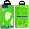 Зарядний пристрій HOCO C80A Plus Rapido 1xUSB-C PD20W + 1xUSB QC3.0 + cable USB-C to Lightning White (6931474779892) зображення 5