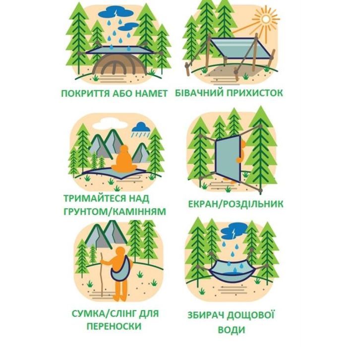 Дождевик 2E Тип 1, зелений (2E-TACTRAINCOV-T1-GN) изображение 7