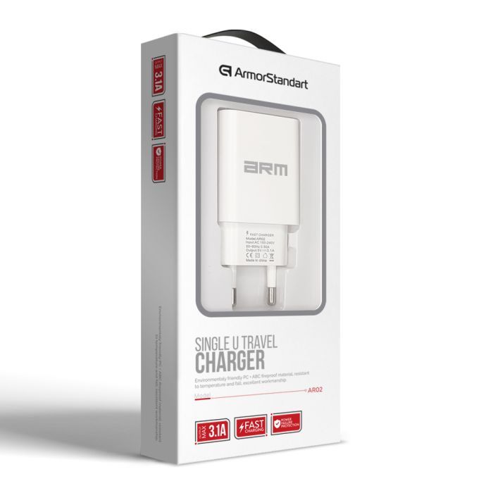 Зарядное устройство Armorstandart AR02 Basic USB 3.1A White (ARM59714) изображение 7