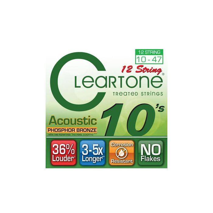 Струны для гитары Cleartone Acoustic Phosphor Bronze 12-String Ultra Light (10-47) (7410-12) изображение 3