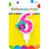 Свічка Maxi Princess "6" висотою 7,62 см (MX622050-6)