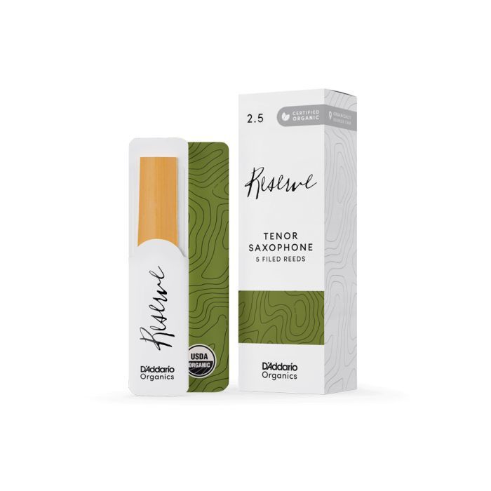 Тростина для саксофона D'Addario Organic Reserve - Tenor Sax #2.5 - 5 Pack (ODKR0525) зображення 2