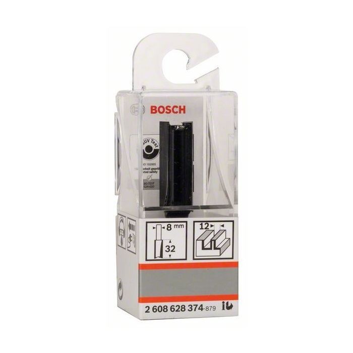 Фреза Bosch Professional пазова з двома лезами, Std, S8, D12, L32 (2.608.628.374) зображення 6