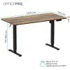 Компьютерный стол OfficePro ODE1470DW Dark Wood/Black (ODE1470DW) изображение 10