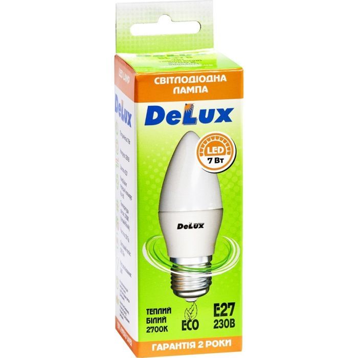 Лампочка Delux BL37B 7Вт 2700K 220В E27 (90004071) изображение 2