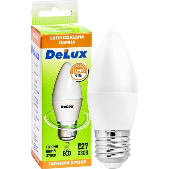 Лампочка Delux BL37B 7Вт 2700K 220В E27 (90004071) изображение 3