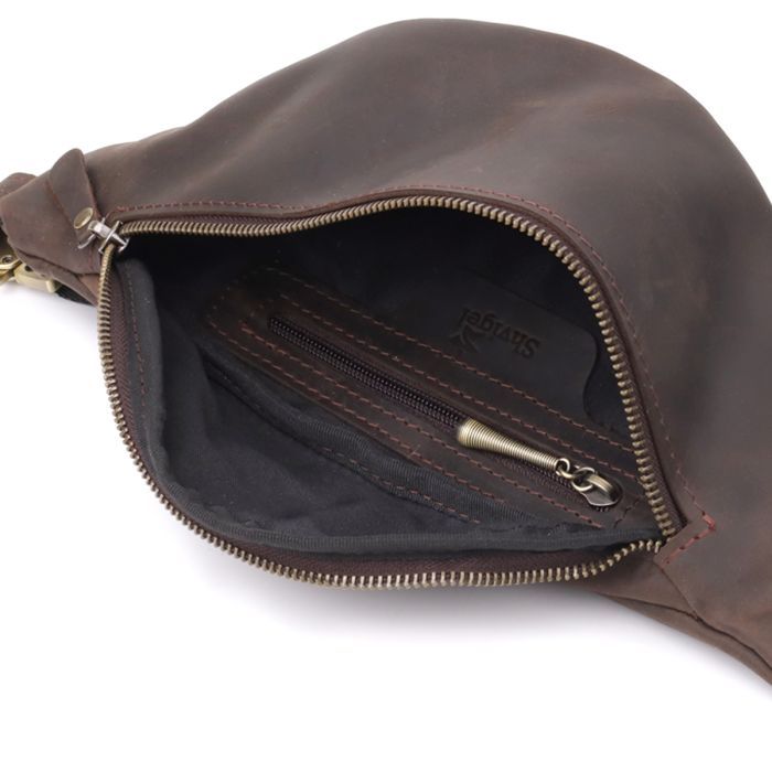 Сумка Shvigel Из натуральной кожи Коричневая (23139) изображение 7