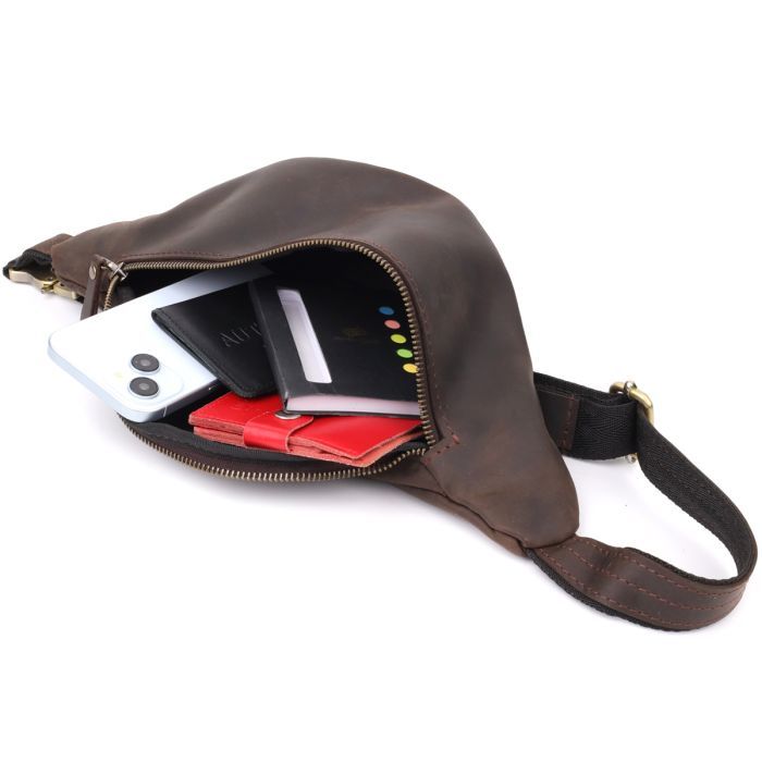 Сумка Shvigel Из натуральной кожи Коричневая (23139) изображение 8