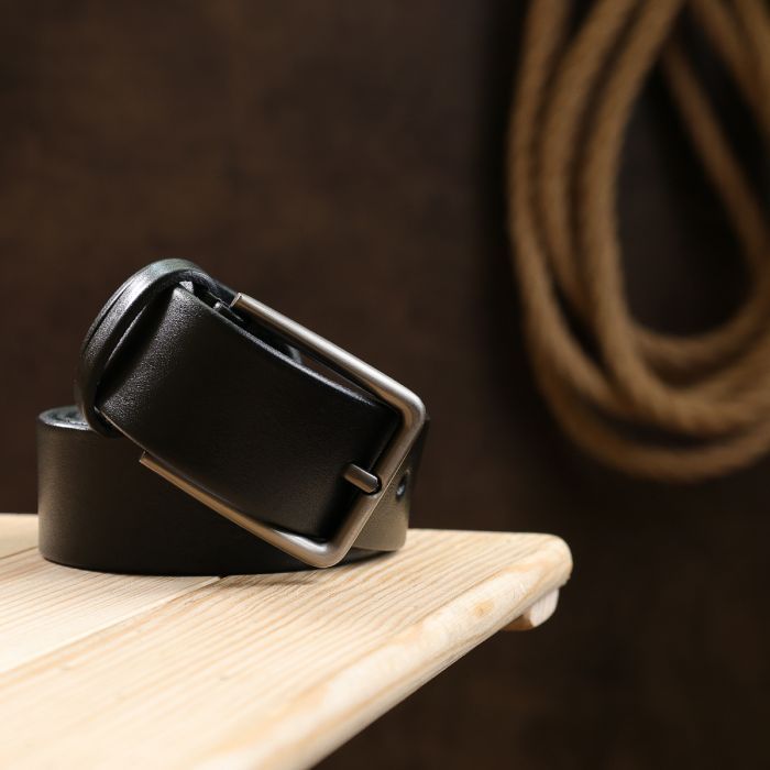 Ремень Vintage Мужской кожаный Черный (20700) изображение 8