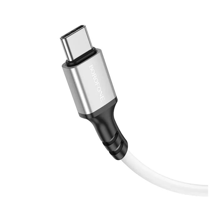 Дата кабель USB 2.0 AM to USB-C 1.0m silicone white BOROFONE (6974443386424) зображення 2