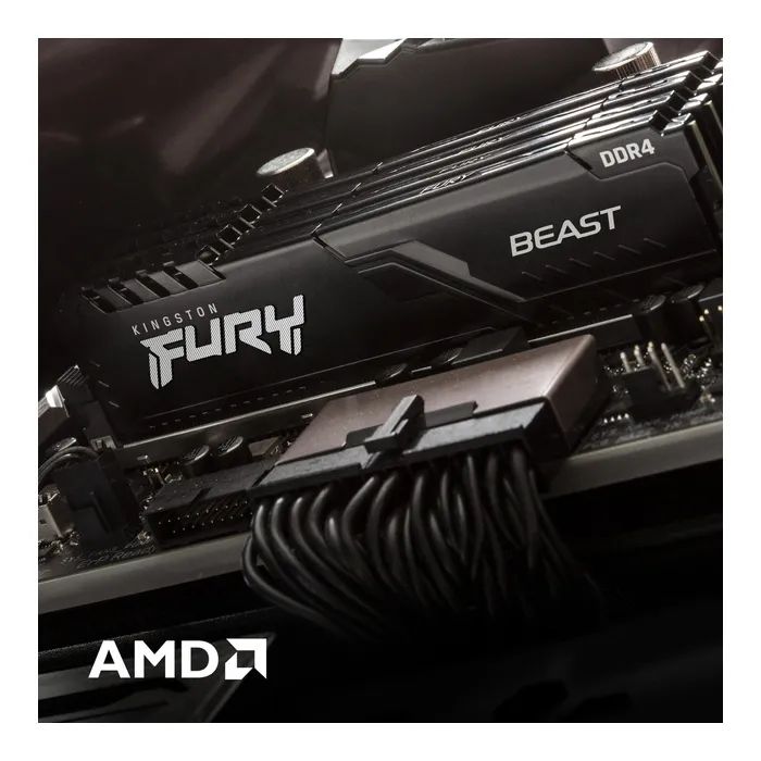 Модуль пам'яті для комп'ютера DDR4 16GB (2x8GB) 3200 MHz Black Kingston Fury (ex.HyperX) (KF432C16BBK2/16WP) зображення 11