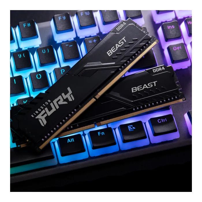 Модуль пам'яті для комп'ютера DDR4 16GB (2x8GB) 3200 MHz Black Kingston Fury (ex.HyperX) (KF432C16BBK2/16WP) зображення 9